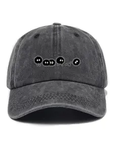 Cartoon Coal Ball Pattern Baseball Cap, Casual Soft Top Baseball Cap for Men & Women, Vintage Hat for Daily Wear, Graphic Hat