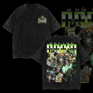 ToolHeaven Retro Vintage Dr. Doom T-Shirt 100% Premium Cotton Oversized Relaxed Fit S-5XL Menswear American-Made Classic Look