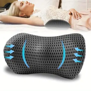 Memory Foam Lumbar Pillow, 1 Count Soft Comfortable Lumbar Pillow, Breathable Lumbar Support Pillow for Car Seats, Office Chairs, Leisure Chairs