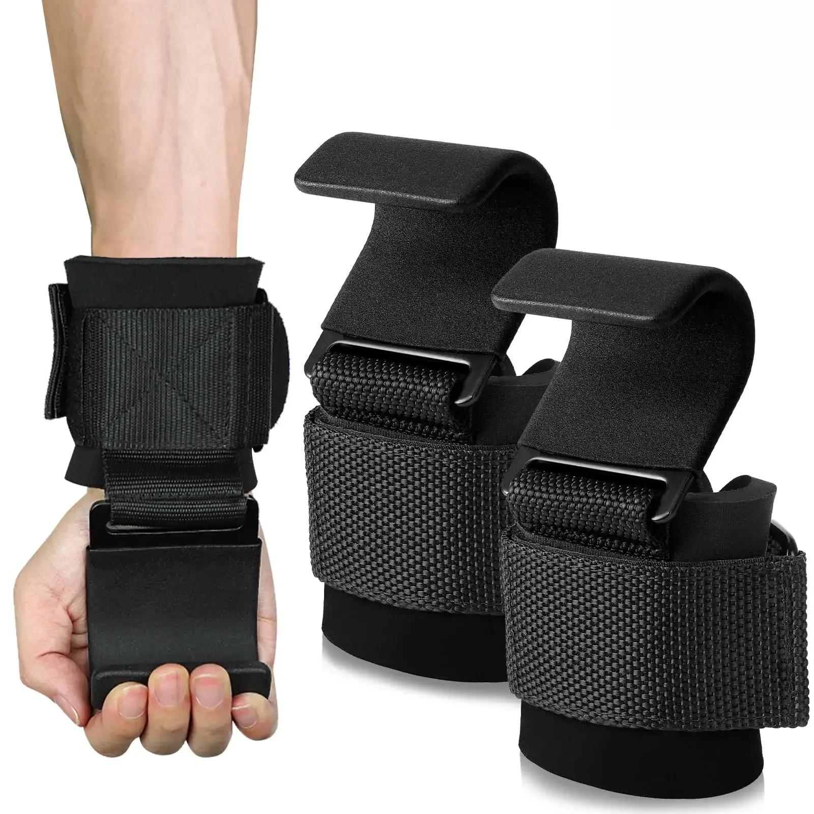 Functional Lifting Straps for Adults - 8mm Padded Neoprene Wristbands, Adjustable, Protective for Gym Workouts, Heavy Lifting Exercises (Suitable for Men and Women), Both Male And Female Users