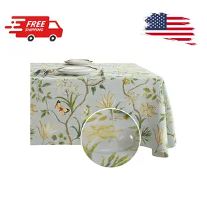 Rectangle Table Cloth,100% Waterproof Tablecloth Oil Proof Spill Proof Vinyl Table Cloth 52" x 70",Leaves