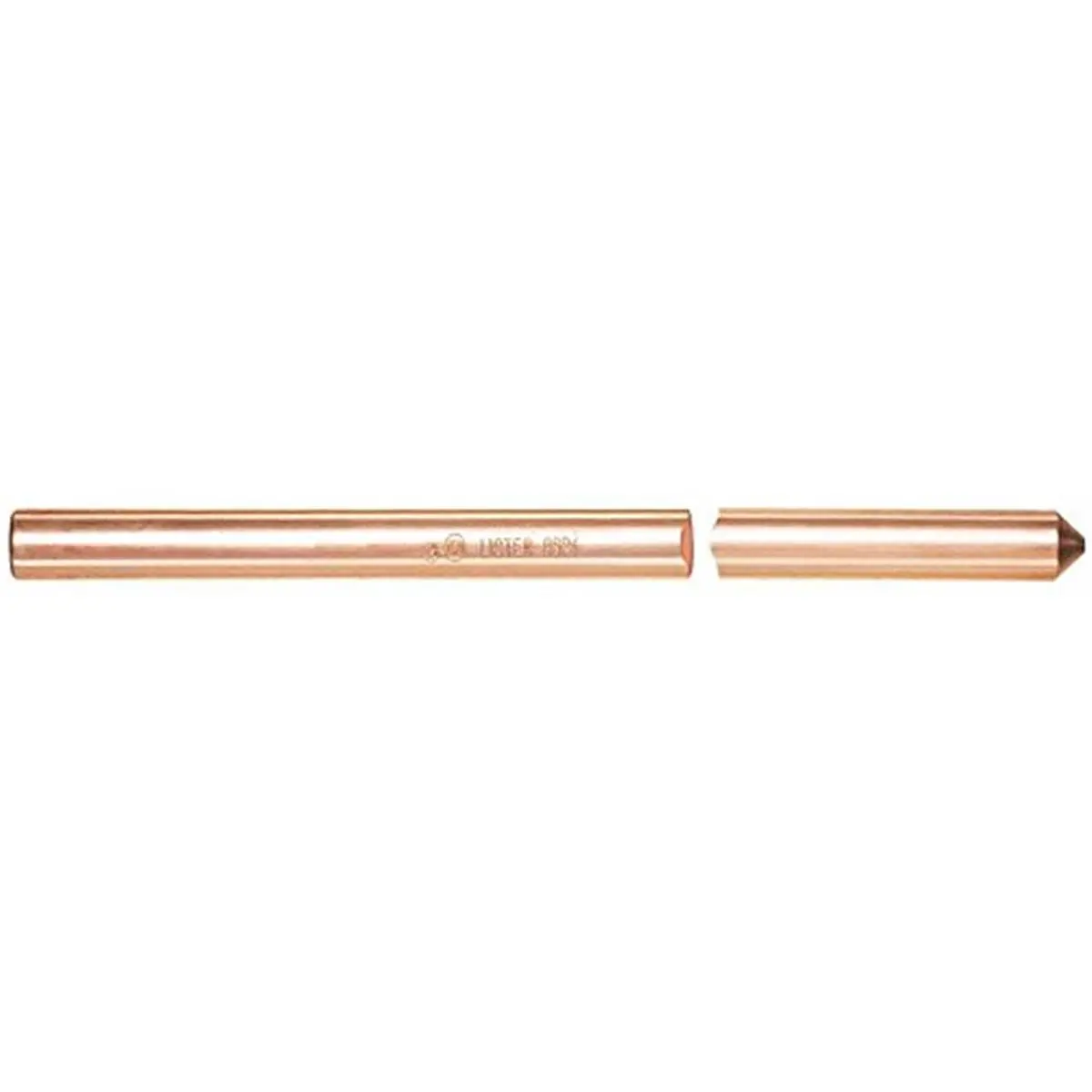 212 MAIN Galvanized Steel Copper Clad Ground Rod - 0.625 in. x 8 ft., Household Appliance Part for Lightning Protection