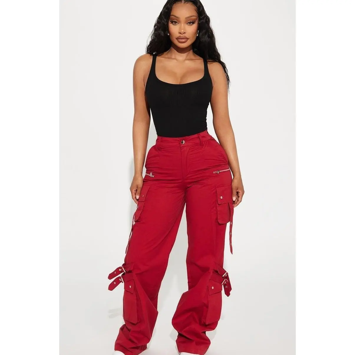 Don't Need Your Approval Cargo Pant - Brick Red 1