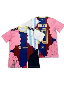 Messi - Men's Special Short Sleeved Football T-shirt, Football Training Uniform, Breathable Printed Trendy T-shirt