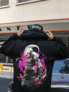 Men's & Women's Hoodie Long Sleeve Casual Streetwear Pullover, Cartoon Design Pockets, Fitted Fit, Fall/winter, Y2K Style