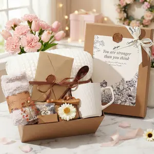 Gifts Basket for Women,  Get Well Soon Spa Gifts with Blanket, Mug, Socks, Candle, Crstal Tree, Aromatherapy, Easter Gifts, Mother's Day Birthday Anniversary ideas for Mom Wife Girlfriend Friend Sister Grandma Teacher Nurse Her