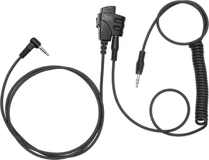Push-to-Talk Cable with 3.5mm Audio Adapter - PTT Button for Kenwood K1 and Baofeng Waterproof Radios - Compatible with 3.5mm Electronic Earmuffs (Clip Without Velcro, Yaesu Single Pin for FT60)