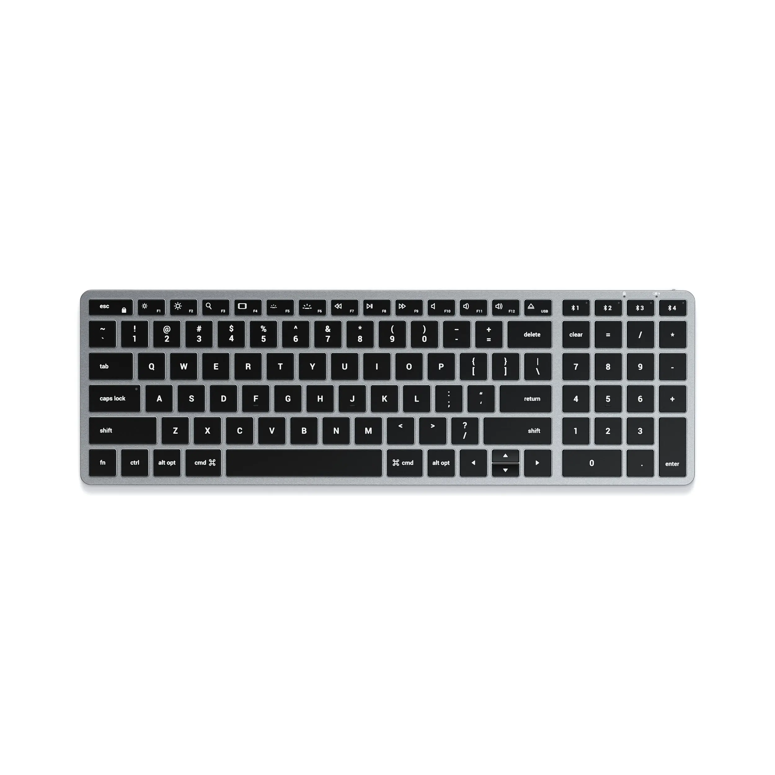 Satechi Slim X2 Bluetooth Backlit Keyboard for Mac, Illuminated Keys & Multi-Device Sync, for MacBook Air/Pro/Neo, iPad Air/Pro, iPad mini, Mac mini, iMac