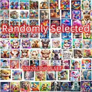 10pcs/20pcs/30pcs Diamond Painting Kit, DIY Kits, 5D Art Set Without Frame, Wall Decor for Beginners & Adults, Perfect Gift for Holidays
