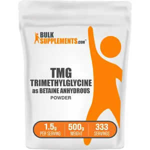 BulkSupplements - TMG Trimethylglycine as Betaine Anhydrous Powder - Energy Production - Muscle Growth - 100g-1kg - 1.5g per Serving