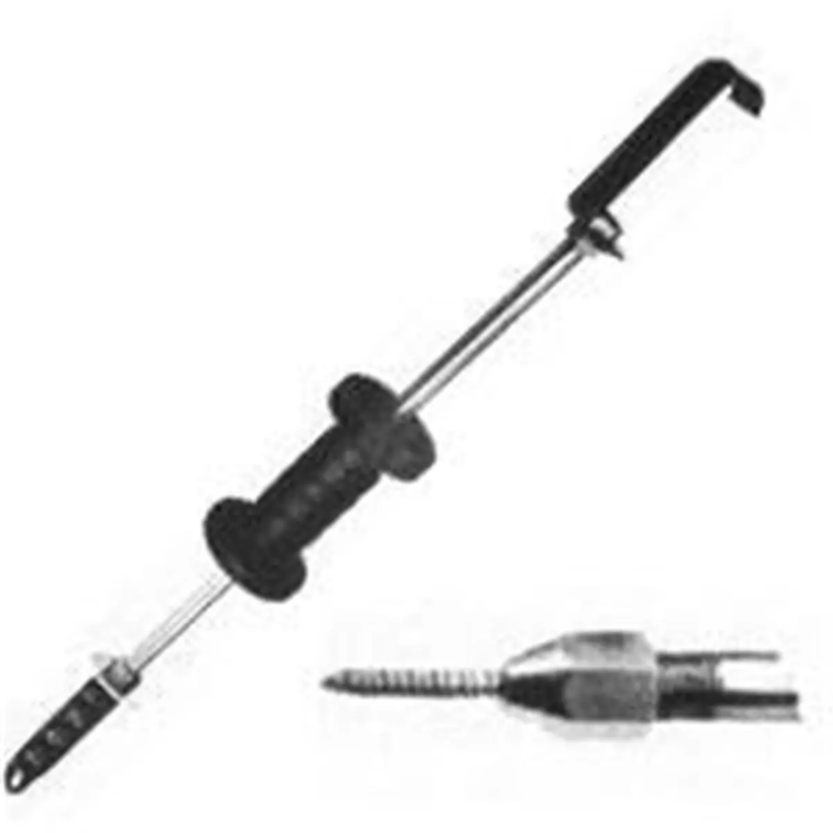 212 MAIN 5 lb Midi-Weight Slide Hammer Dent Puller with Handle, Broached Nose Cone, Aircraft Steel Shock-Absorbent 5/8" Solid Shaft - Automotive & Motorcycle Body Dent Removal Tool for Aligning Hood and Trunk Hinges with Excellent Balance, 5/8" Shaft, 212