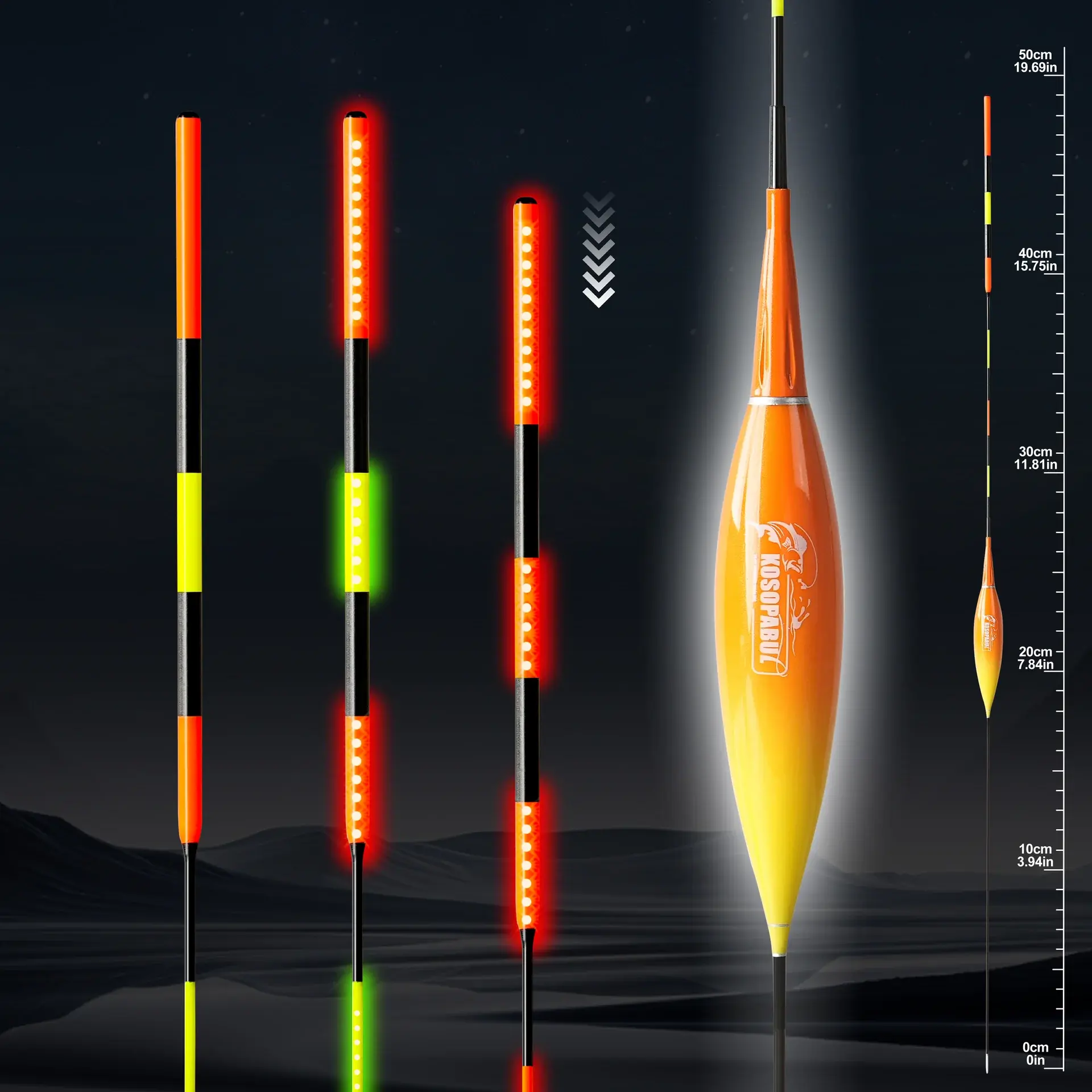 Smart Fishing Float with Gravity Sensor, Anti-Wind Sensitive Bobber for Day & Night Fishing, Red Bite Alert, No False Alarms, Ultra-Light 1.5g Carbon Fiber Float, Easy Setup Guide Included