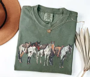 Comfort Colors Western Shirt, Horse Shirt, Western Graphic Tee, Cowgirl Tshirt, Horse Girl T Shirt, Ranch Girl Tee, Cowboy Graphic Shirt, Rodeo Tee