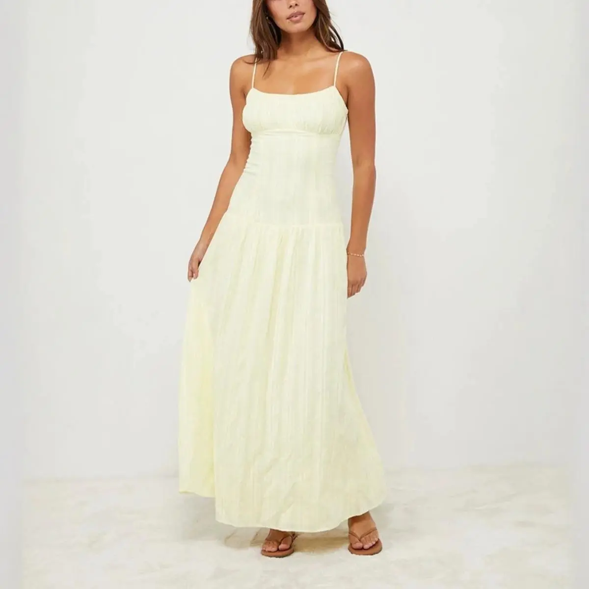 Women’s Favorite Linen Bustier Maxi Dress