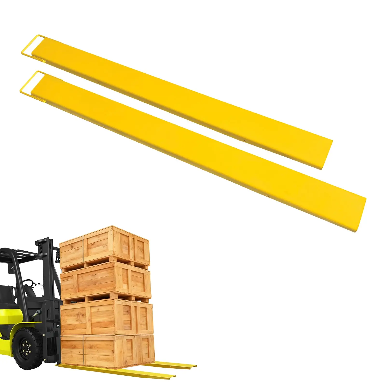 GAOMON 96 Inch Forklift Extensions, 5500 LBS Capacity, 5.5 Inch Width Heavy Duty Pallet Fork Extenders for Forklift & Skid Steer Loaders
