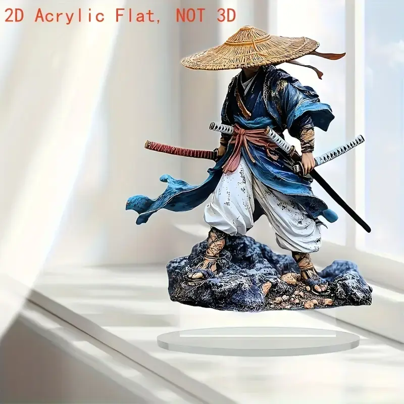 1PCS Samurai Desktop Decoration Statue - Traditional Martial Arts Warrior Decoration, Home Decoration, Office Desk Decoration