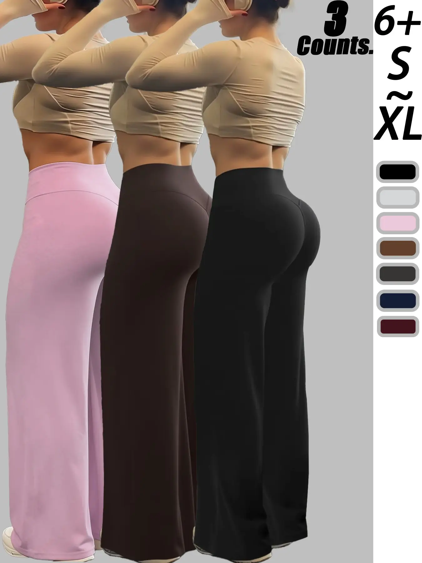 Women's High-Waisted Flare Leggings, High-Stretch Tummy Control Shaping Pants for the Gym and Daily Wear, Comfortable and Stylish