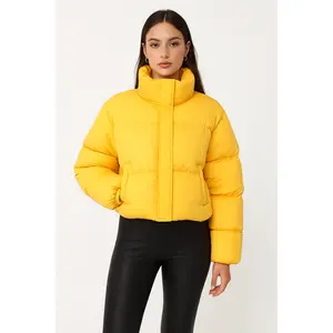 High-Neck Jacket with Zipper and Velcro