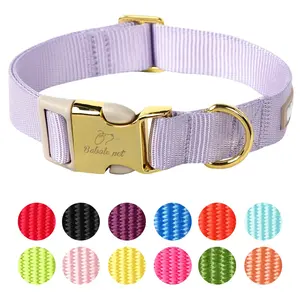 Adjustable Nylon Dog Collar with Safety Metal Buckle for Small, Medium, and Large Dogs