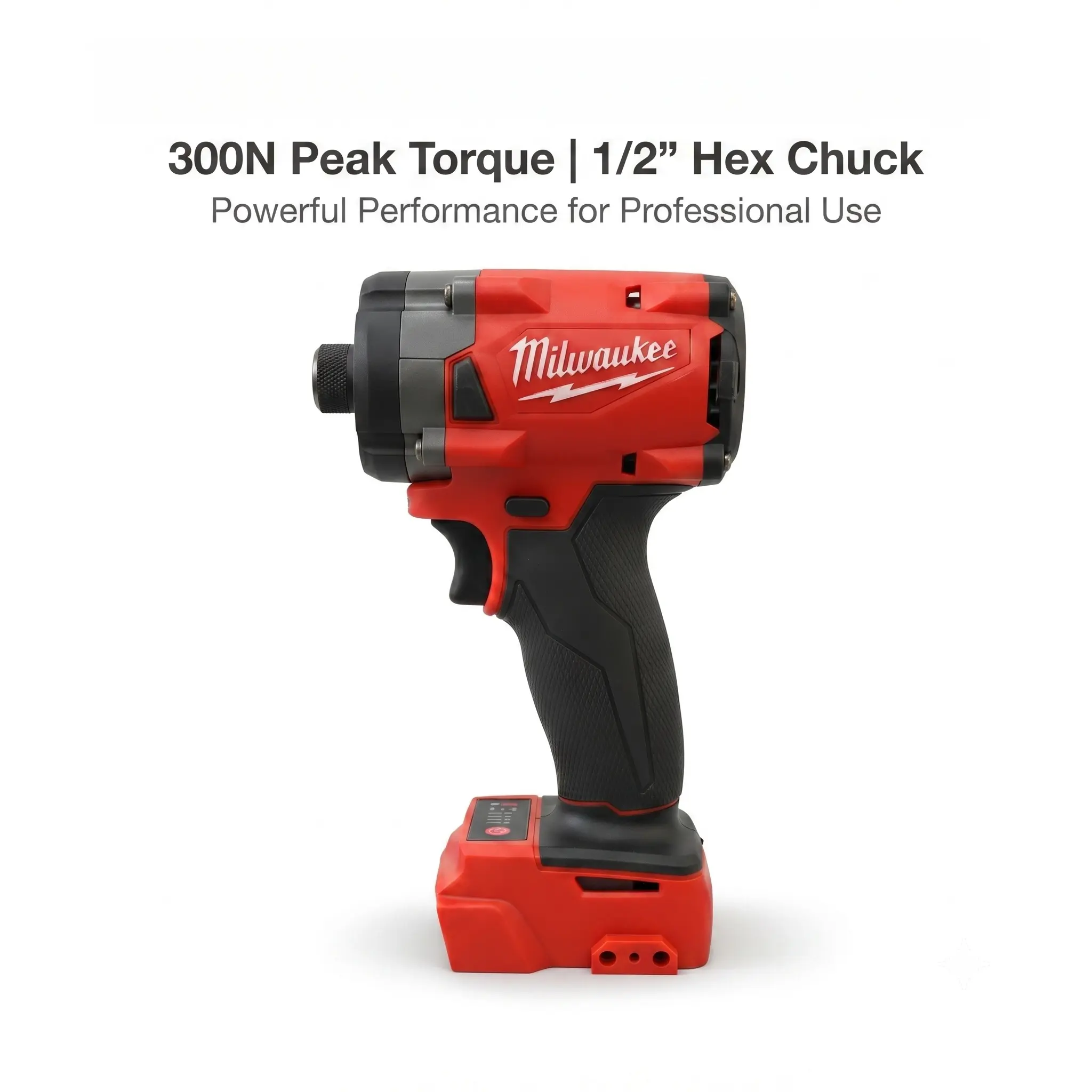 Milwaukee  300N Powered Handheld Screwdriver Used For Electrical Box Wiring Metal Hardware Assembly And Narrow Gap Screw Fixing Quick Single Hand Bit Clamp Anti-Slip Rubber Grip And POWERSTATE Brushless Motor sd max 4-mode drive control tool battery power