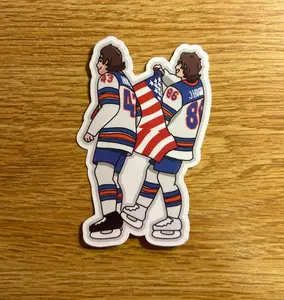 Jack and Quinn Hughes Sticker, Team USA Ice Hockey