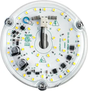 4 inch LED Retrofit Light Kit for Ceiling Fan Light Replacement Panel PCB 18W 6000K 2200LM 120V CRI90 Dimmable ETL (White 6000K)