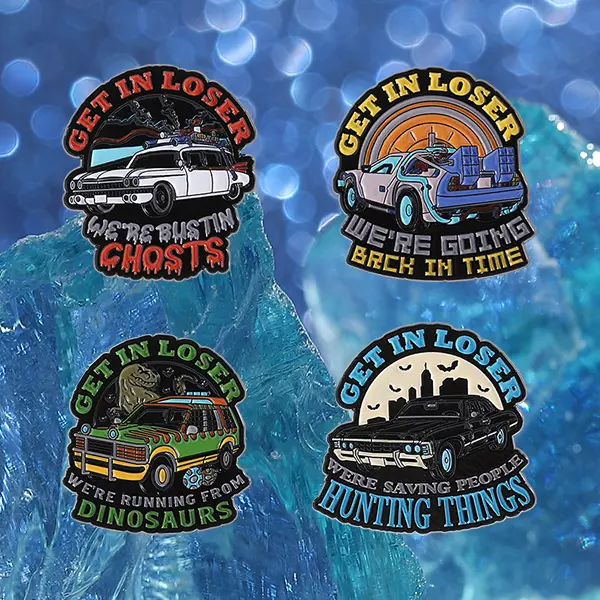 4pcs Casual Car Themed Enamel Pins Set for Jackets & Backpacks - Fun Accessories for Everyday & School Wear, Ideal Gifting to Family & Friends, Brooch, Cartoon Characters, Metal Brooch Pins, Brooches For Women, Commute