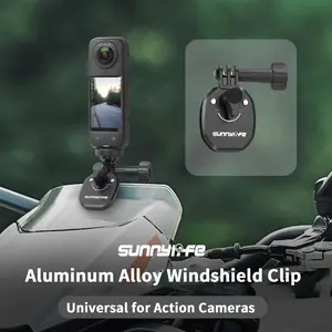 Motorcycle Mount for GoPro Hero Series or DJI Osmo Action 6/5Pro/4/3/360/Pocket 3/Nano or Insta360 X5/4/3/2/Ace Pro2/1/Go 3/3S/Ultra or Akaso Brave or Campark, Perfet for Self-Media Video, Holiday Travel, Festival Party, Ideal Gift, Campus Photography