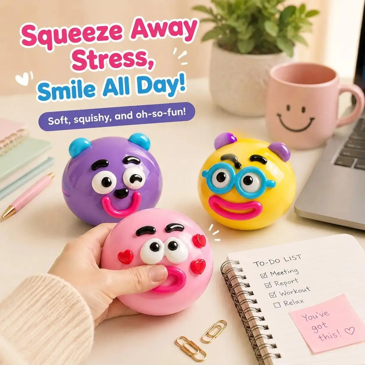 2026 NEW Smushers Squishy - Curiosities Smushers Dog Face Swap Squishy Soft Moldable Cute Slow Rise Relaxing Sensory Fidget Relief Anxiety Stress Fun Desk Accessory for Adults