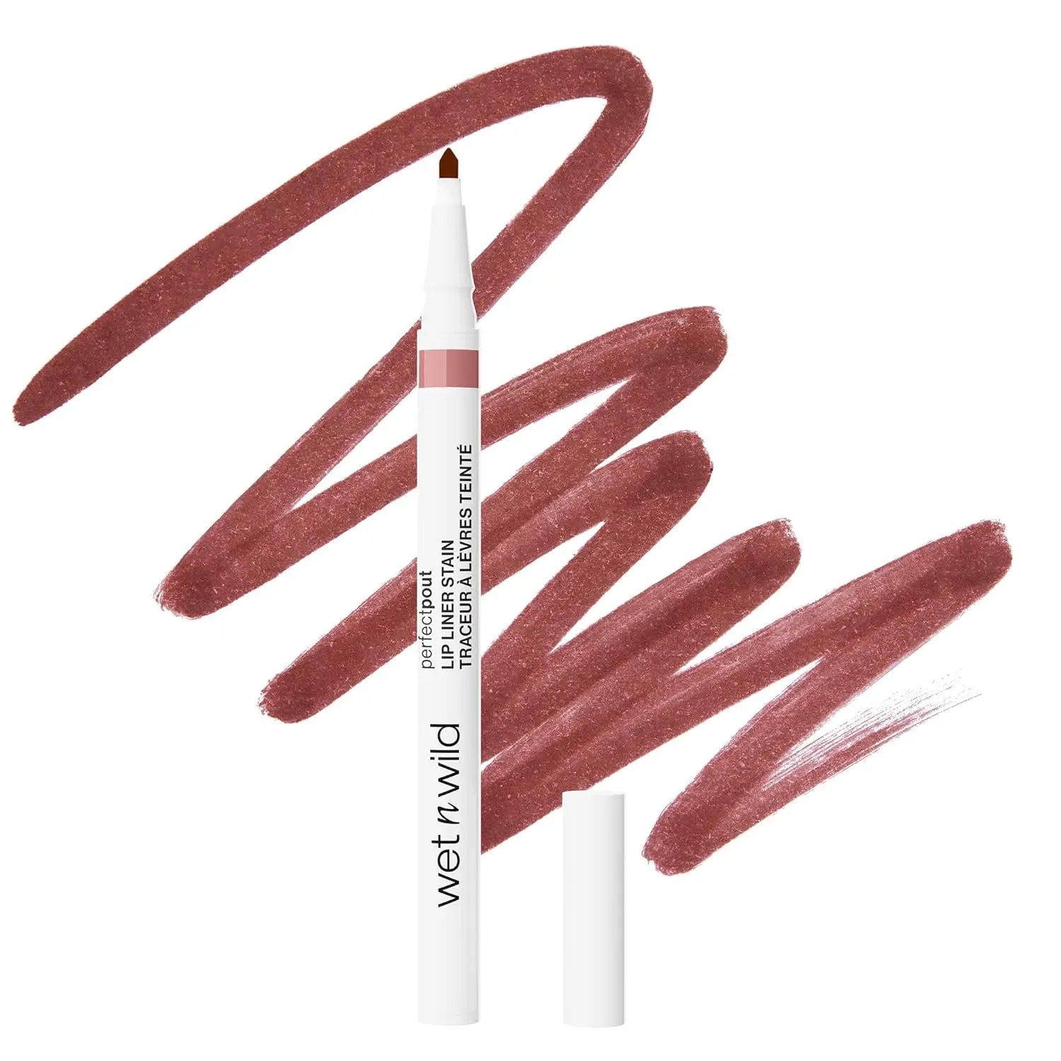 wet n wild Perfect Pout Lipliner Stain, Long-Lasting Transfer-Proof Formula, Blade-Like Applicator for Precision & Full Lip Coverage, Vegan & Cruelty-Free - Nude Tights