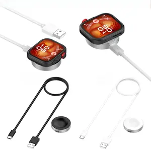 Metal Base Charger with Wide Compatibility for Huawei Watch Fit 4/ Fit4 Pro/ Watch 5/ GT 5/ Watch 4/ GT3/ Watch D2 Wearable Charging Cable Magnetic Wireless