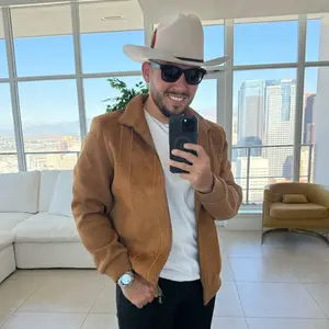 TWO TONED WESTERN SUADE JACKET (SLIM)