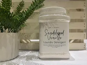 LemonMoon PureHaven Laundry Detergent - 48oz Tub | Natural, Eco-Friendly, HE Safe, Reusable Tub, Sydallywood Vanilla Scent