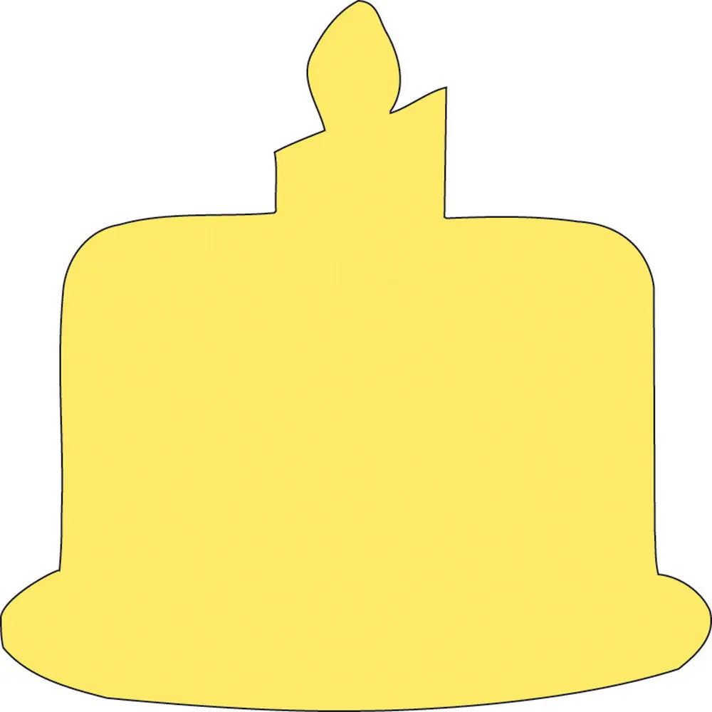 SHAPES ETC. Adhesive Sticky Shape Notepad - 3" x 3", 50 Sticky Sheets, Birthday Cake Design, Great for Self Reminders, Magazine & Book Markers