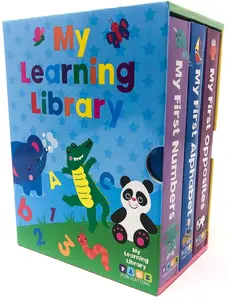 MY LEARNING LIBRARY Unisex Toddler Activity Picture Book - 24 Pages, Alphabet Focus, Numerical Skills Development, Animal Opposites, Bonding Through Reading, 6.25x4.875x3.125 Inches, Toddler Activity Books