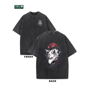 All-Season Men's Clothing, Printed Men's Fashion T-shirts, High-quality Heavy Washed Tee, Round Neck Loose Large Size Men's Short Sleeves Graphic Top.