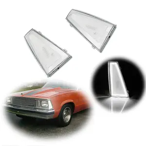 2pcs Clear White LED Front Side Marker lamps Light For 1980 1981 Chevrolet El Camino Malibu,Replace OEM 915247 & 915248