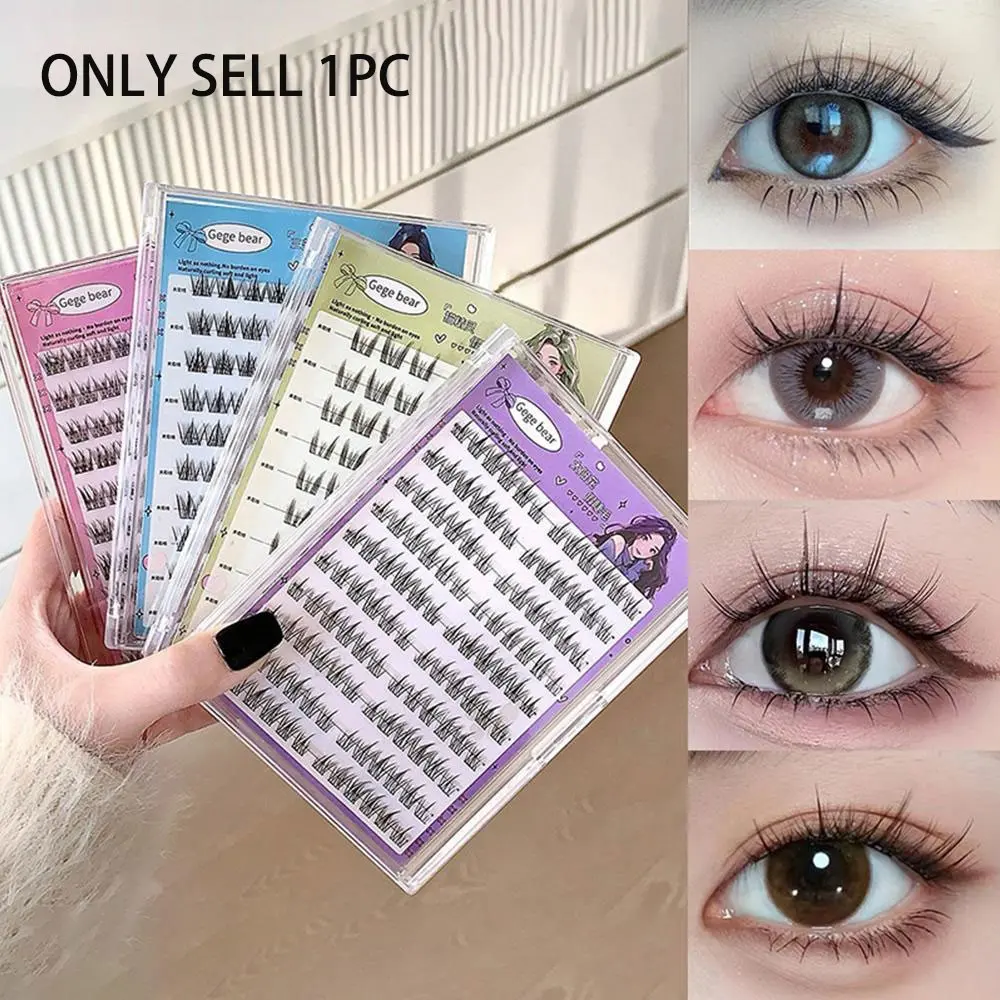 Natural Look Eyelashes Extensions, 1 Box Fluffy Glue-free Individual False Eyelashes, Eye Makeup Enhancement Fake Eyelashes, Cosmetic, DIY Eyelash Extensions, Mixed Individual Lashes, Volume Individual Lashes, Volumized False Eyelashes