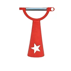 Tupperware Red Peeler with Star Design for Efficient Fruit and Vegetable Peeling