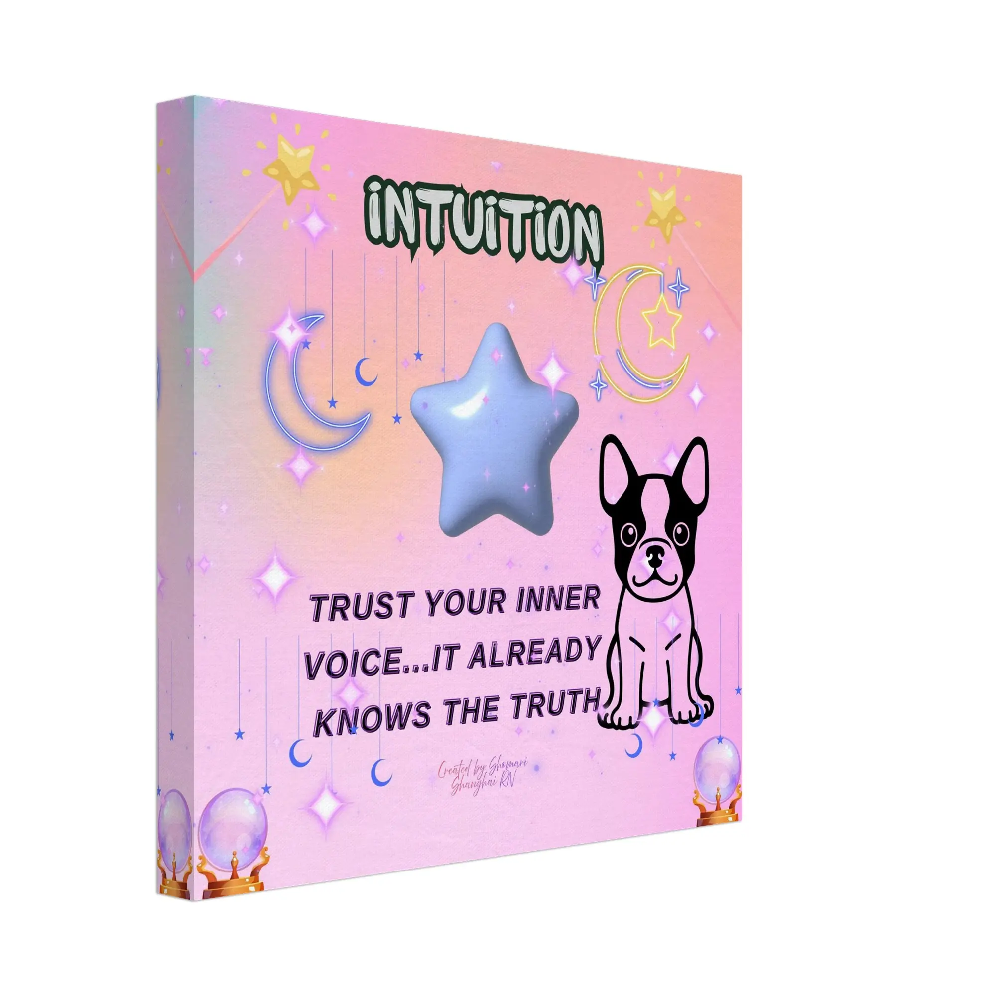 Intuition” Original 12x12 Canvas Wall Art( 100% Hand-Crafted)