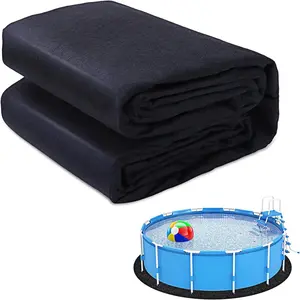 Pool Pads for Above Ground Pool, 15FT Round Under Pool Mat Made of Durable and Prevents Puncture Geotextile Material to Protection and Extend The Life of Inflatable Swimming Pool or Hot Tub Liner