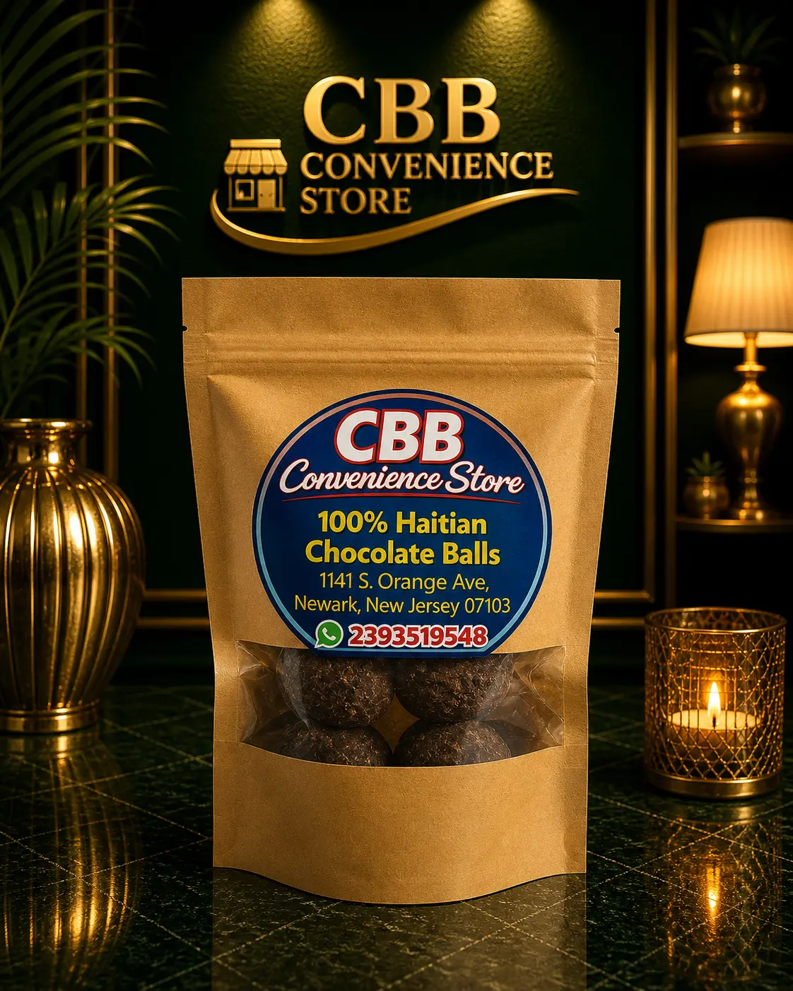 Haitian Cacao Balls  From Haiti- Boul Chokola Ayisyen  ki soti Ayiti- Pack of 4