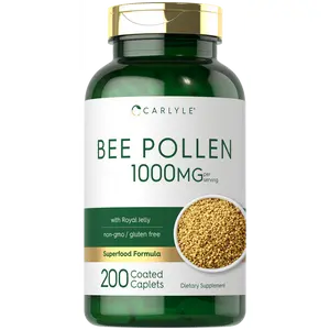 Carlyle Bee Pollen Supplement | 1000mg | 200 Caplets | with Royal Jelly and Bee Propolis | For Men and Women | Vegetarian, Non-GMO, Gluten Free