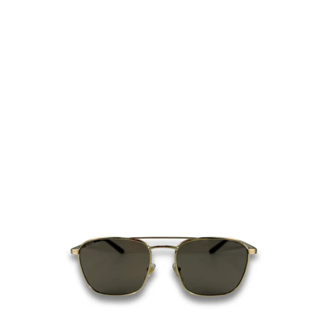 Pre-owned Gucci Gold Metal Aviator Sunglasses