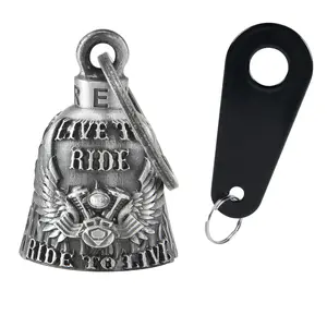 Dream Apparel Live to Ride Bell, Christmas/Halloween Bell,Gremlin/Guardian bell,Motorcycle Bell/Motorcycle Key Chain For Women Men W/Hanger Biker, Bell For Riders, Good Luck Riding Bell SpiritBell Moto Accessories