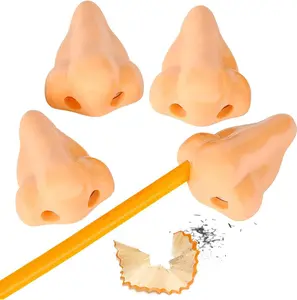 Nose Pencil Sharpeners for Kids - Pack of 12 - Funny School Supplies for Boys and Girls, Cool Stationery Birthday Party Favors for Toddlers, Classroom Teacher Rewards and Prizes