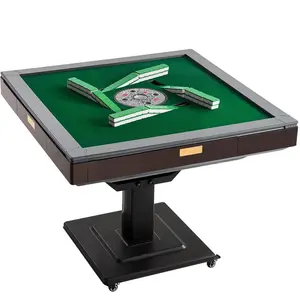 VEVOR Automatic Mahjong Table with Wheels, 2 Sets of 40 mm Tiles (164 Pcs), Roller Coaster Style Mahjong-Table, Foldable and Automatic Shuffler, for Home, Outdoor Leisure Gifts for Mahjong Players