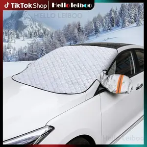 Car Windshield Snow Cover & Sunshade - Used for sunshades and anti-frost protection on the outdoor front windshield of a car