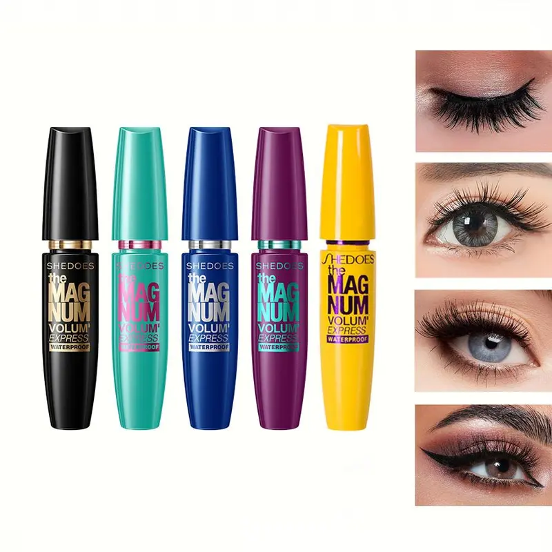 Waterproof & Sweatproof Fiber Mascara -Flash-Dry Vortex Technology with 16HR Zero-Smudge Hold & 3X Volume Boost MakeupCosmetic mascara tubing mascara