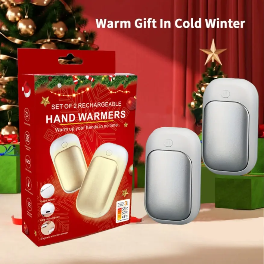 Rechargeable Magnetic Heating Technology Hand Warmers Set, Reusable Electric Heat Hand Warmers, Winter Outdoor Camping Essential, Christmas Gift